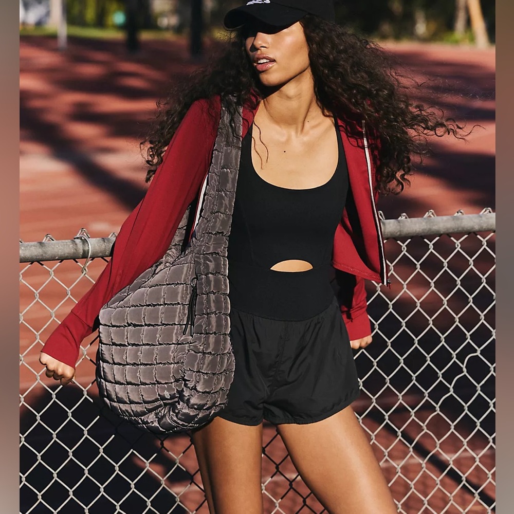 Free people movement romper righteous Runsie black womans NWOT - Picture 4 of 9